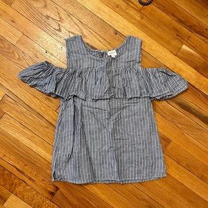 JCREW COLD SHOULDER LINEN BLOUSE